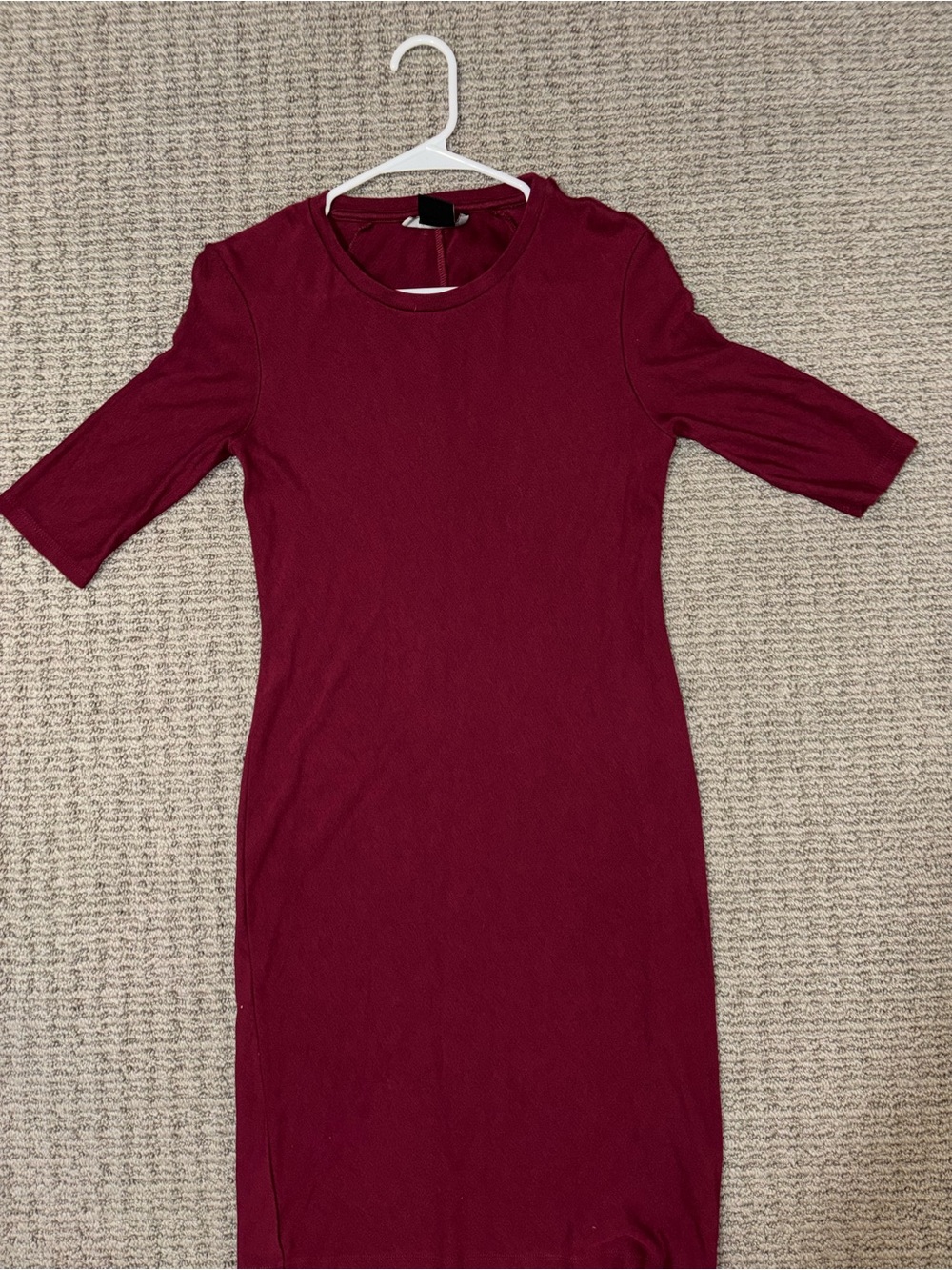 A/X Armani Exchange Women’s Burgundy Midi Knit Dress - Picture 1 of 5